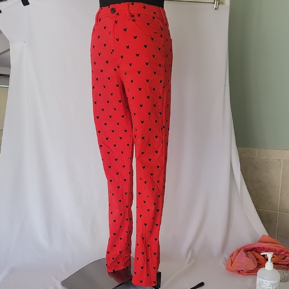 Forever 21 Red Heart Print Skinny Pants *Last Chance*
